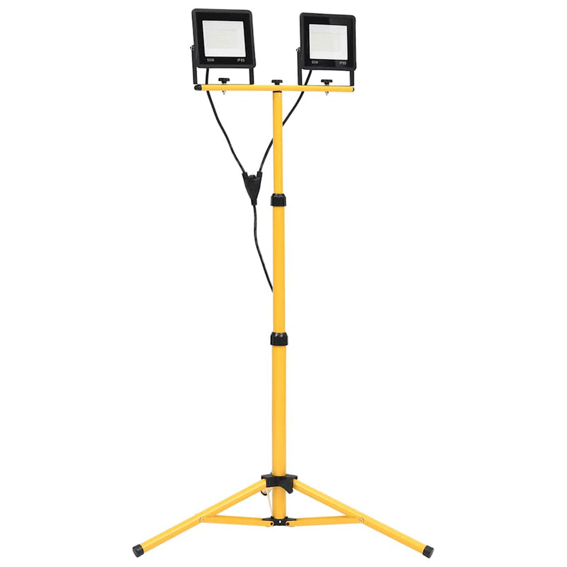Afbeelding laden in galerijviewer, Vidaxl spotlight met statief led 2x50 w koudwit