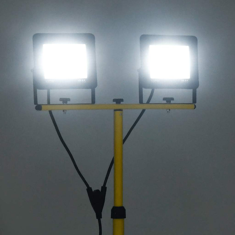 Afbeelding laden in galerijviewer, Vidaxl spotlight met statief led 2x100 w koudwit