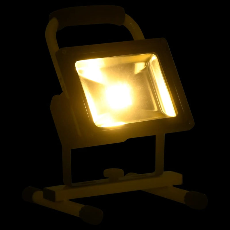 Load image into Gallery viewer, Vidaxl spotlight met handvat oplaadbaar led 30 w warmwit