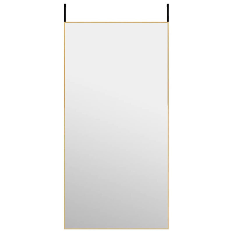 Load image into Gallery viewer, Vidaxl deurspiegel 50x100 cm glas en aluminium goudkleurig