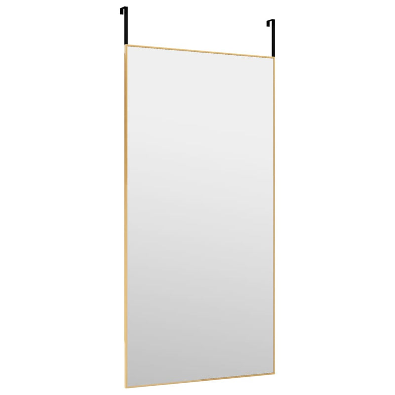 Load image into Gallery viewer, Vidaxl deurspiegel 50x100 cm glas en aluminium goudkleurig