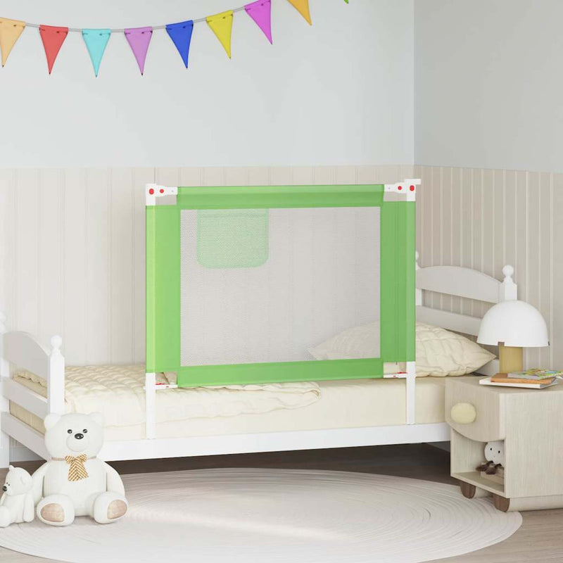 Afbeelding laden in galerijviewer, Vidaxl bedhekje peuter 100x25 cm stof groen