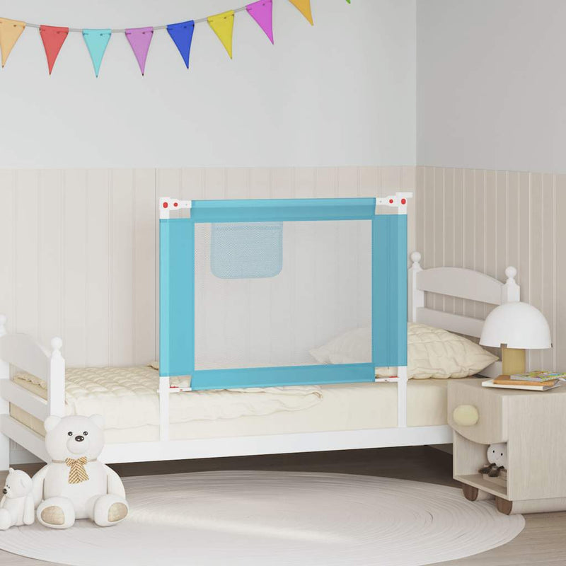 Afbeelding laden in galerijviewer, Vidaxl bedhekje peuter 90x25 cm stof blauw