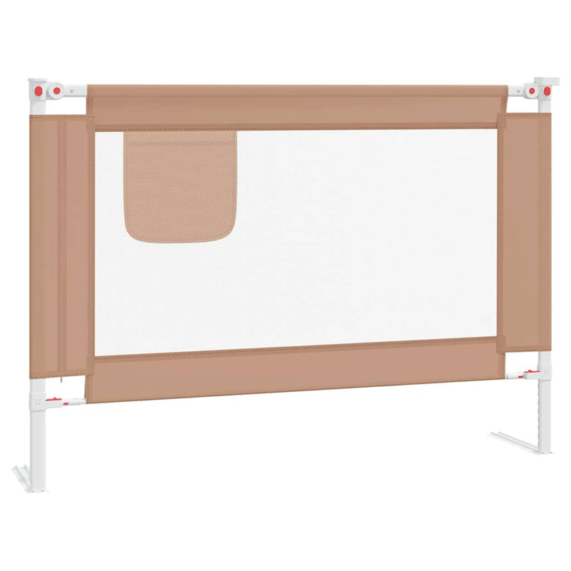 Afbeelding laden in galerijviewer, Vidaxl bedhekje peuter 90x25 cm stof taupe
