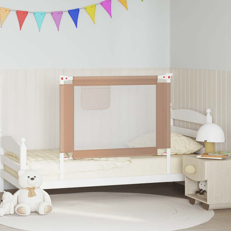 Load image into Gallery viewer, Vidaxl bedhekje peuter 100x25 cm stof taupe