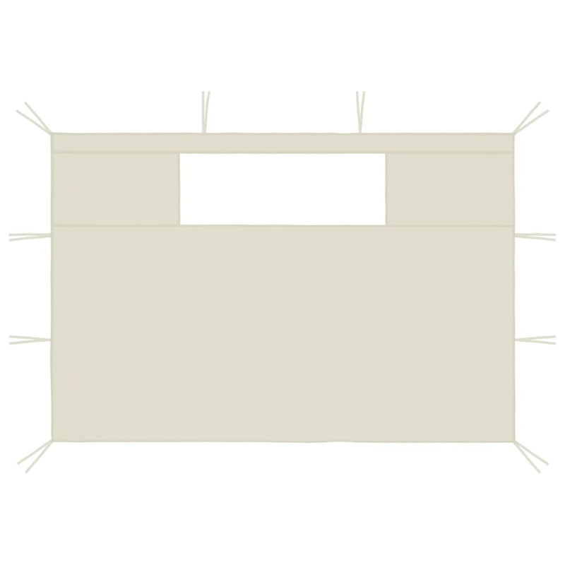 Load image into Gallery viewer, Vidaxl prieelzijwanden met ramen 2 st crèmekleurig
