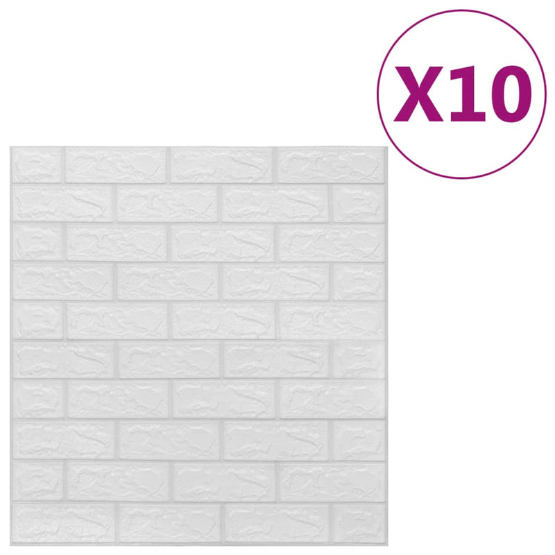 Load image into Gallery viewer, Vidaxl 3d-behang zelfklevend 10 st bakstenen wit