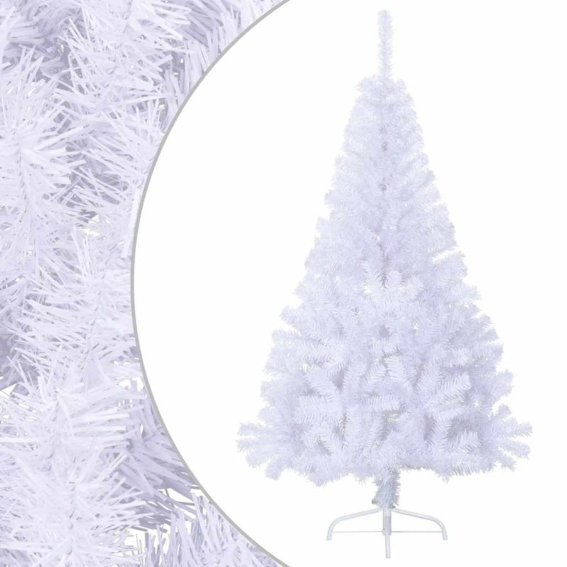 Load image into Gallery viewer, Vidaxl kunstkerstboom met standaard half 150 cm pvc wit