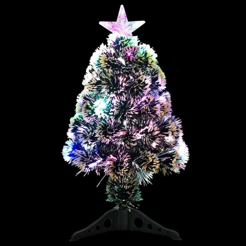 Load image into Gallery viewer, Vidaxl kerstboom met led 64 cm glasvezel groen en wit