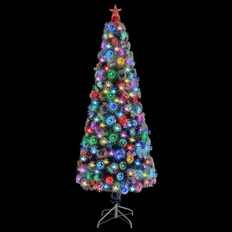 Load image into Gallery viewer, Vidaxl kunstkerstboom met verlichting 240 cm glasvezel wit en blauw