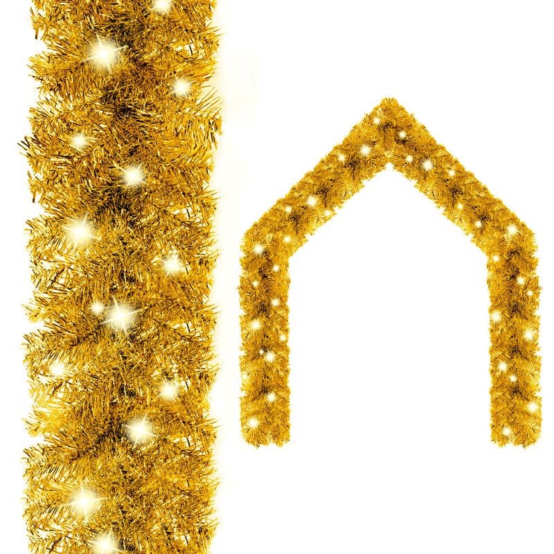 Load image into Gallery viewer, Vidaxl kerstslinger met led-lampjes 20 m goudkleurig