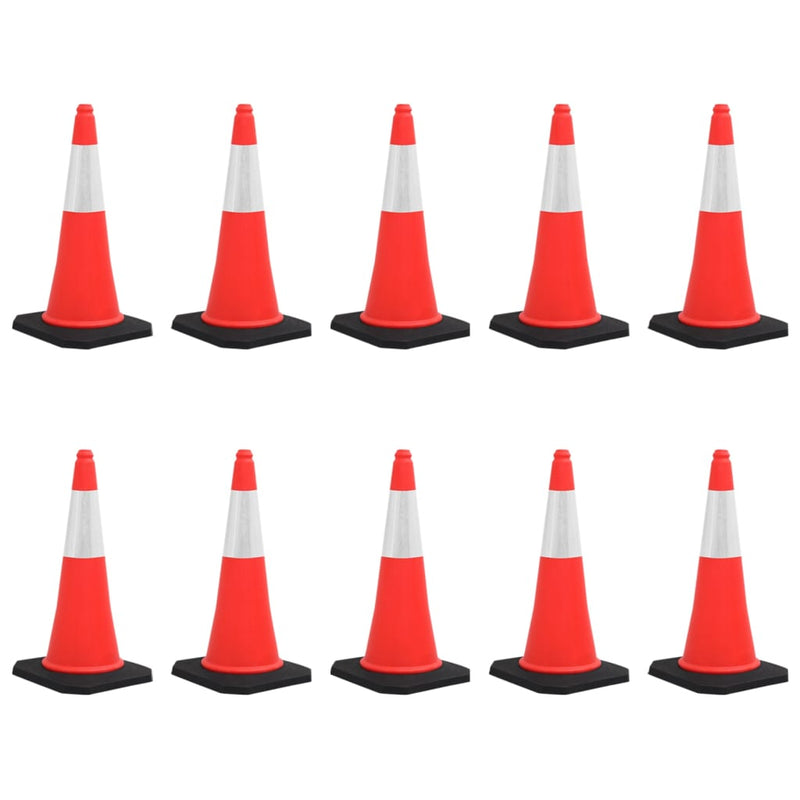 Load image into Gallery viewer, Vidaxl verkeerskegels met zware basis 10 st reflecterend 75 cm