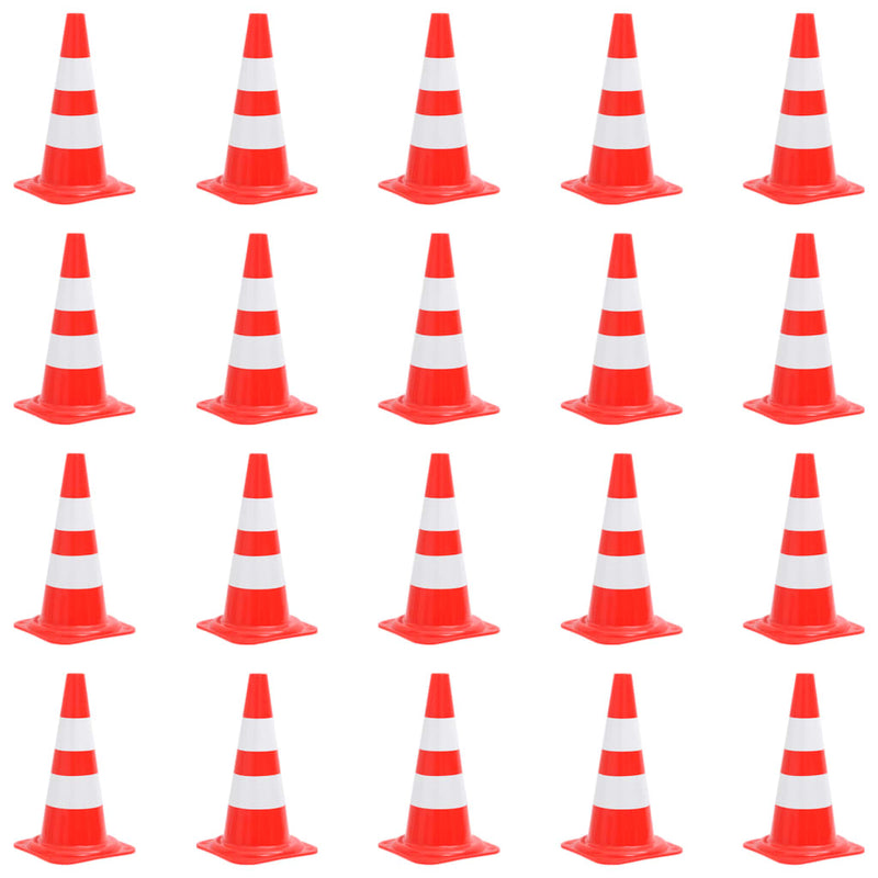 Load image into Gallery viewer, Vidaxl verkeerskegel 20 st reflecterend 50 cm rood en wit