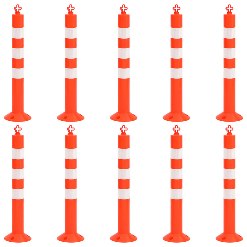Load image into Gallery viewer, Vidaxl verkeerspalen met ketting 10 st 75 cm pe