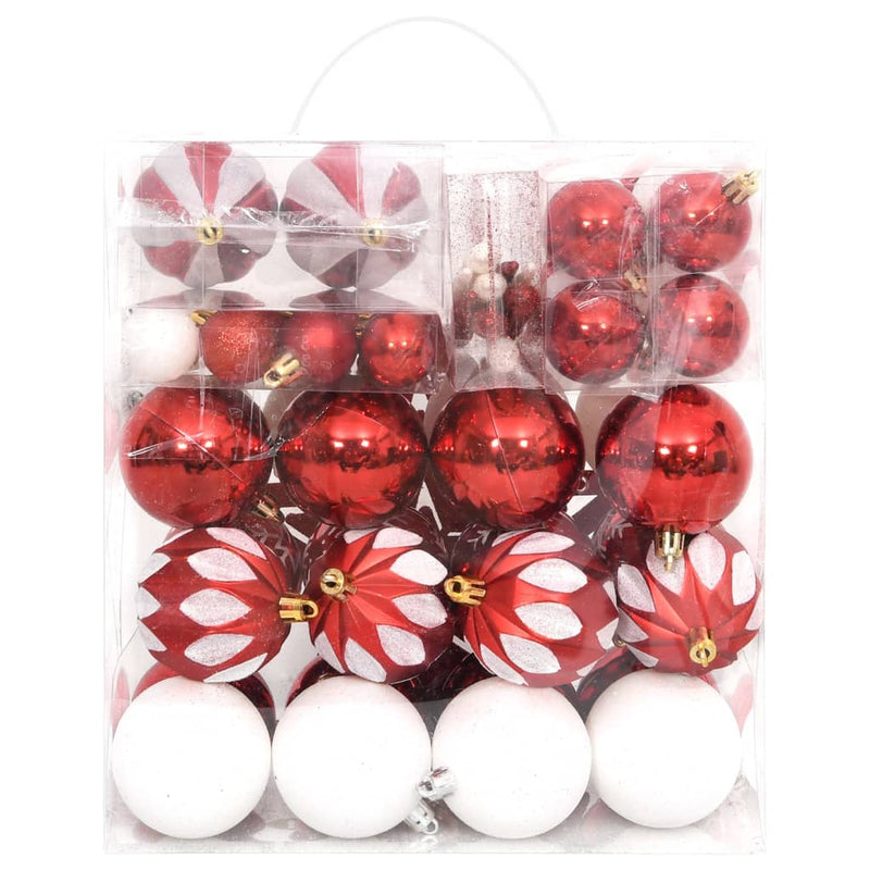 Load image into Gallery viewer, VidaXL 64-delige Kerstballenset rood en wit
