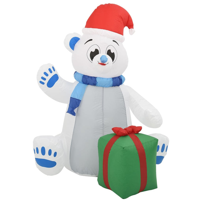 Load image into Gallery viewer, Vidaxl kerstfiguur ijsbeer opblaasbaar led binnen en buiten 1,8 m
