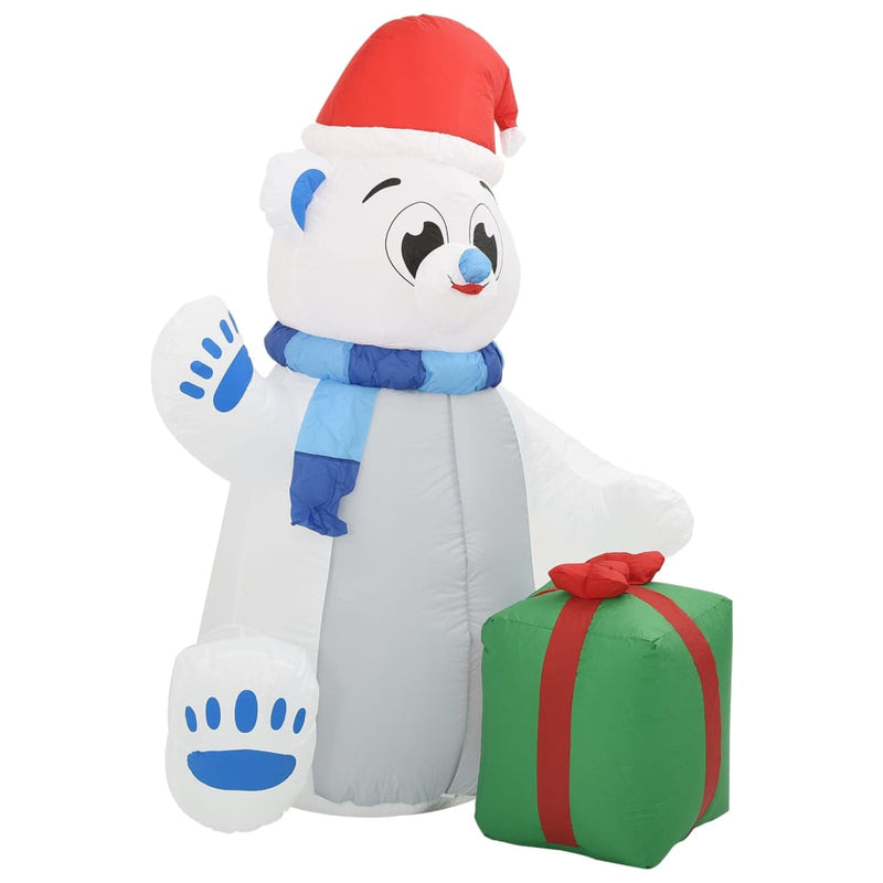 Load image into Gallery viewer, Vidaxl kerstfiguur ijsbeer opblaasbaar led binnen en buiten 1,8 m