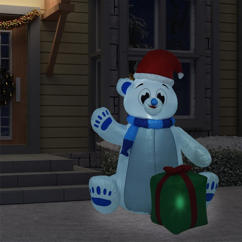 Load image into Gallery viewer, Vidaxl kerstfiguur ijsbeer opblaasbaar led binnen en buiten 1,8 m