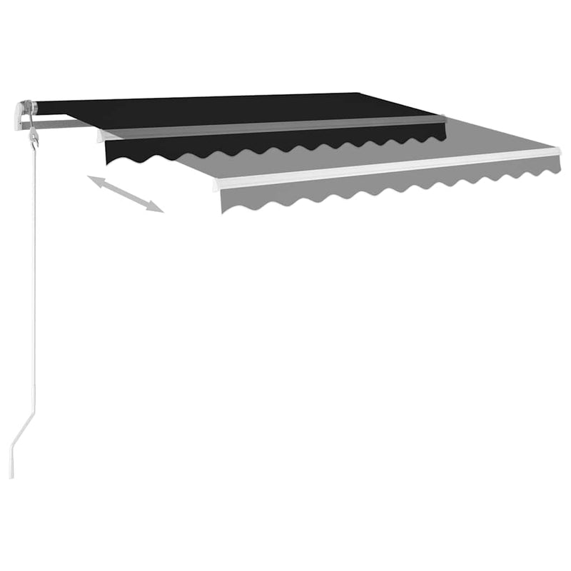 Load image into Gallery viewer, Vidaxl luifel automatisch met led en windsensor 350x250 cm antraciet