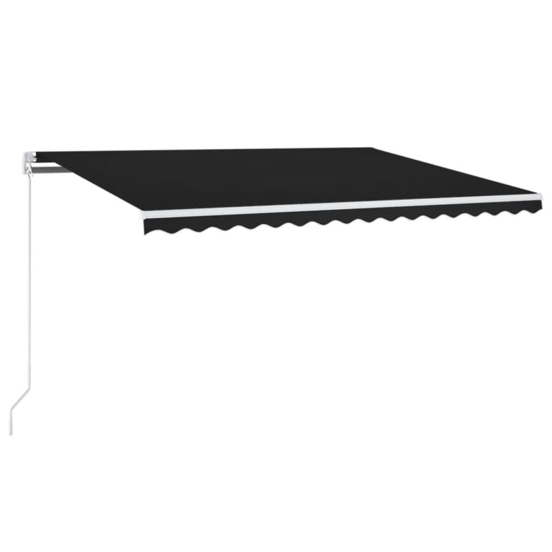 Load image into Gallery viewer, Vidaxl luifel handmatig uittrekbaar met led 400x300 cm antracietkleur