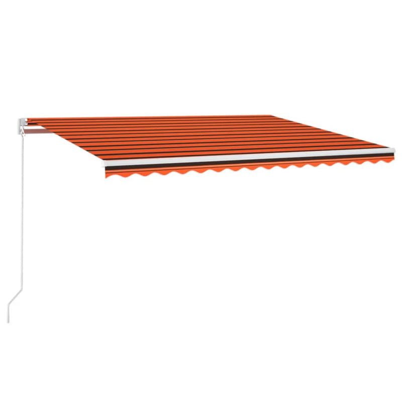 Load image into Gallery viewer, VidaXL Luifel handmatig uittrekbaar 400x350 cm oranje en bruin