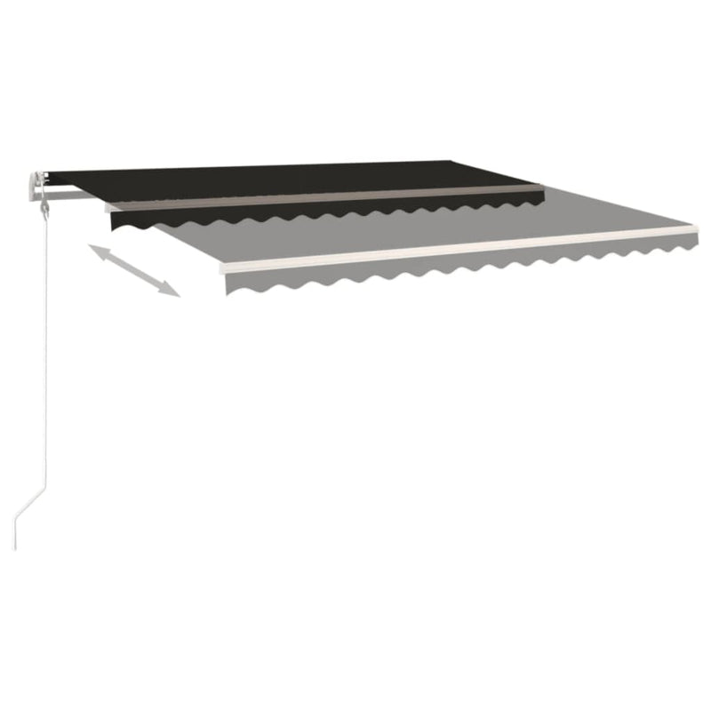 Load image into Gallery viewer, VidaXL Luifel automatisch uittrekbaar 450x350 cm antracietkleurig