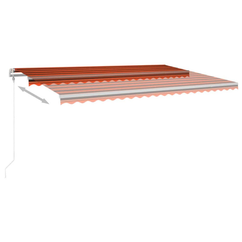 Load image into Gallery viewer, VidaXL Luifel automatisch uittrekbaar 500x350 cm oranje en bruin