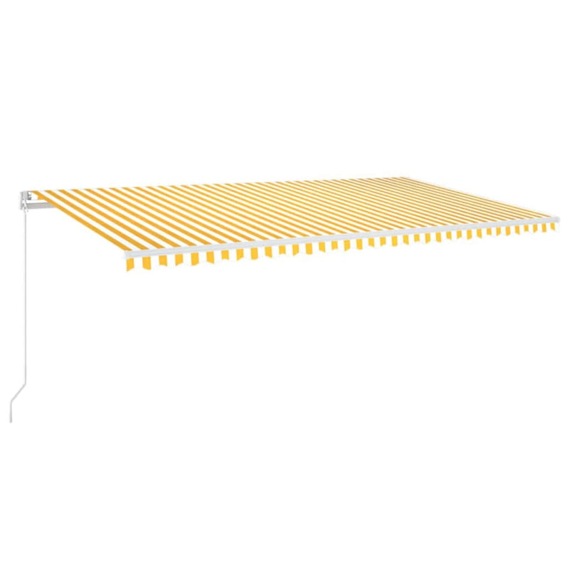 Load image into Gallery viewer, VidaXL Luifel handmatig uittrekbaar met LED 600x350 cm geel en wit