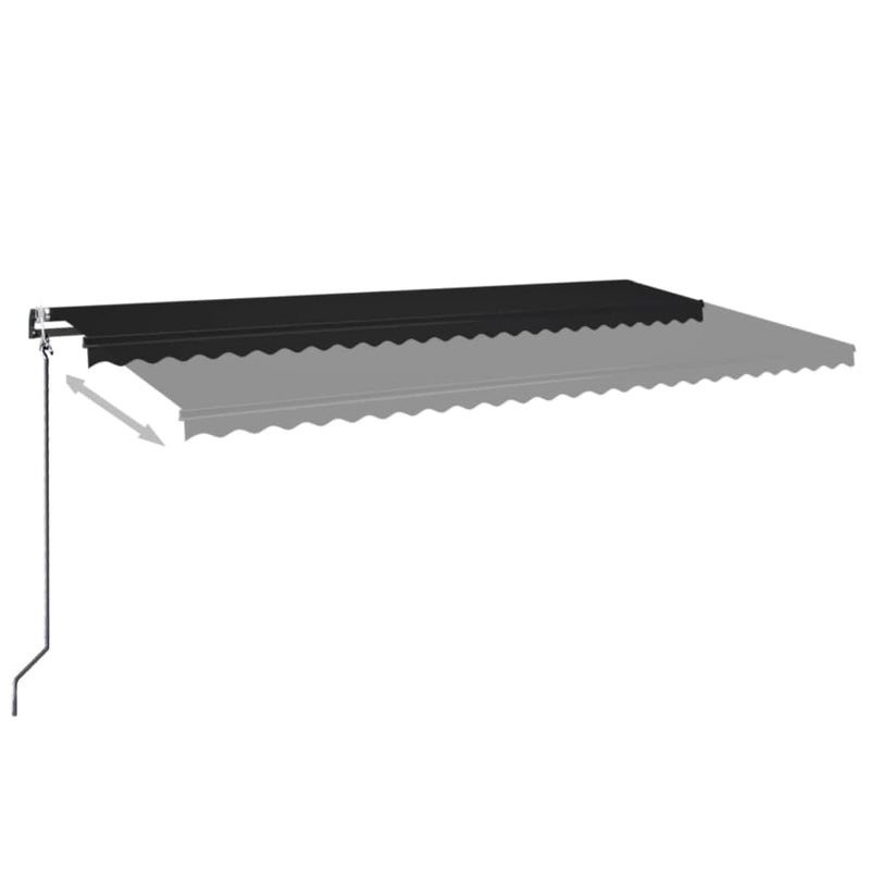 Load image into Gallery viewer, VidaXL Luifel automatisch met LED en windsensor 600x350 cm antraciet