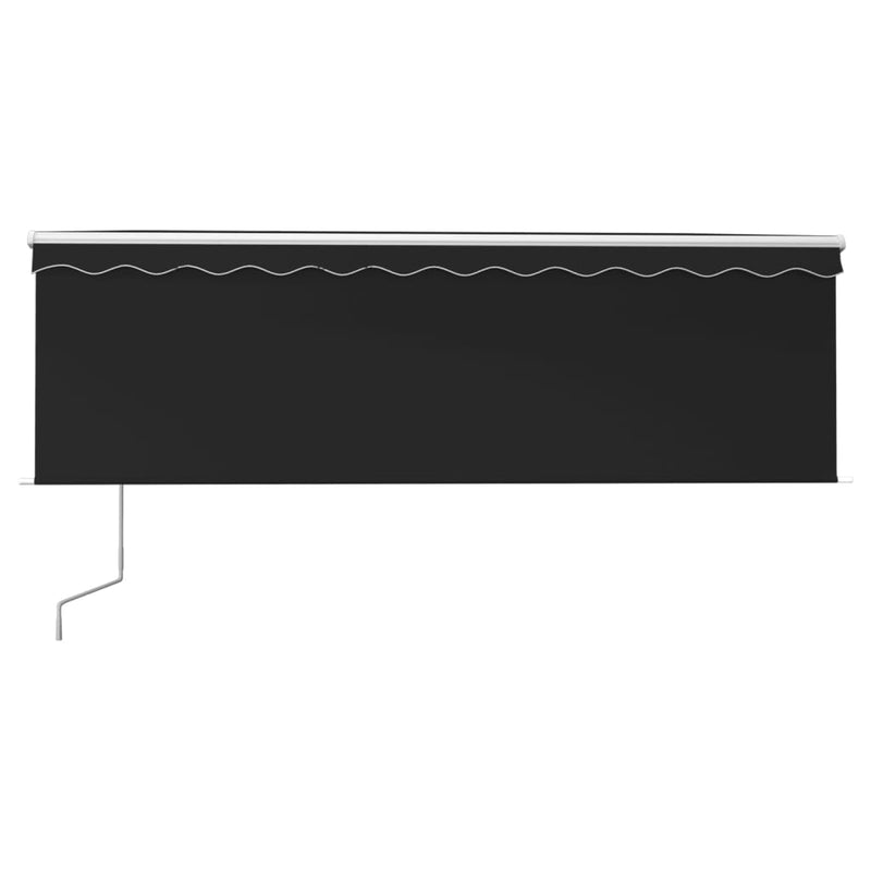 Load image into Gallery viewer, VidaXL Luifel automatisch met gordijn LED windsensor 4,5x3 m antraciet