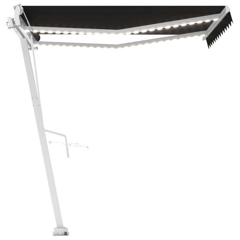 Load image into Gallery viewer, VidaXL Luifel automatisch met LED en windsensor 350x250 cm antraciet