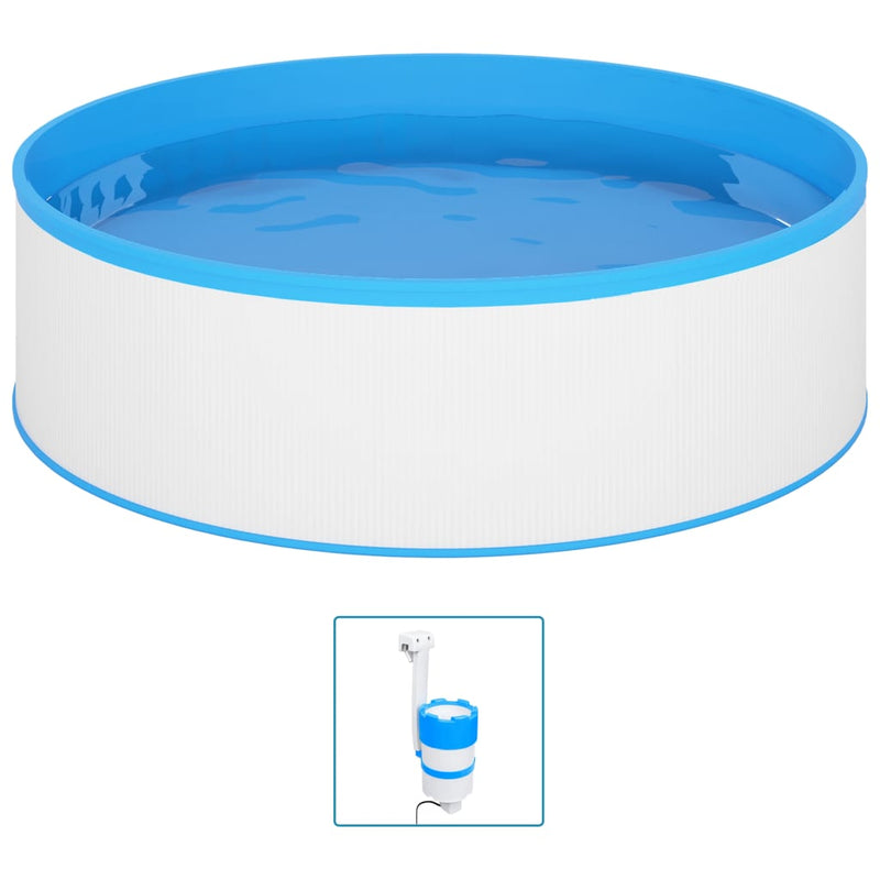 Load image into Gallery viewer, VidaXL Splasher pool met hangende skimmer en pomp 350x90 cm wit