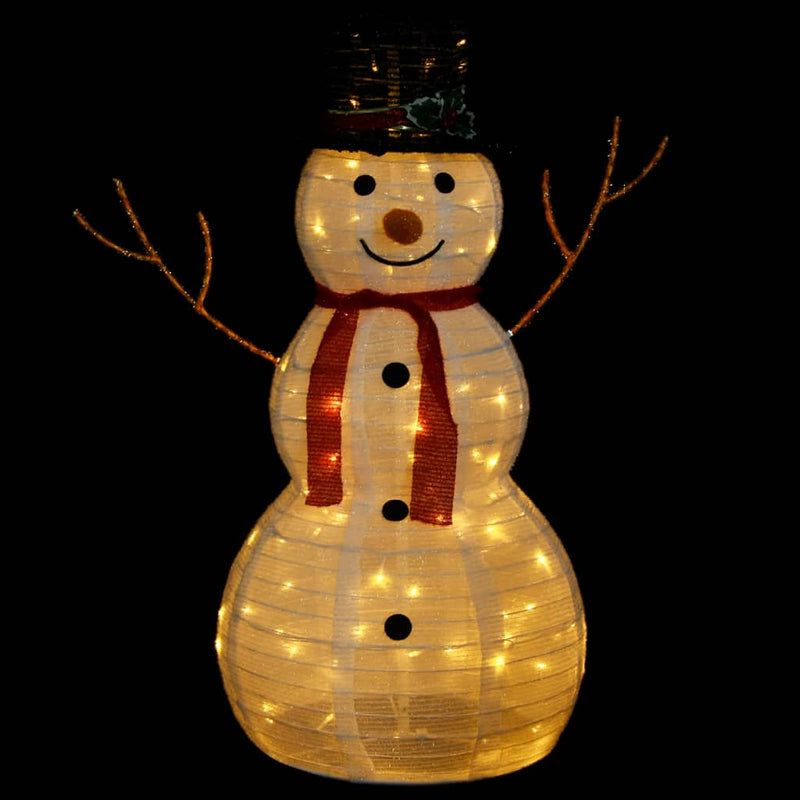 Load image into Gallery viewer, Vidaxl decoratieve sneeuwpop led 90 cm luxe stof