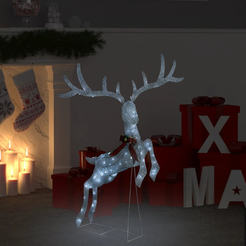 Load image into Gallery viewer, Vidaxl kerstversiering vliegend rendier koudwit 120 led's wit