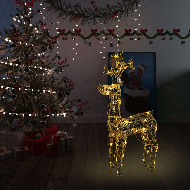 Load image into Gallery viewer, Vidaxl kerstversiering rendier 90 led's 60x16x100 cm acryl