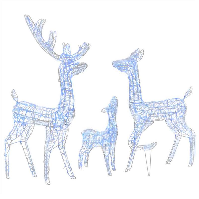 Load image into Gallery viewer, Vidaxl kerstversiering rendierfamilie 300 led's blauw acryl