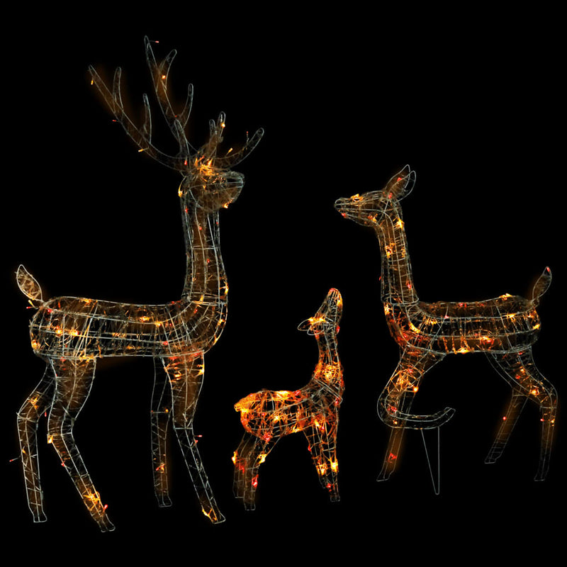 Load image into Gallery viewer, VidaXL Kerstversiering rendierfamilie 300 LED's meerkleurig acryl