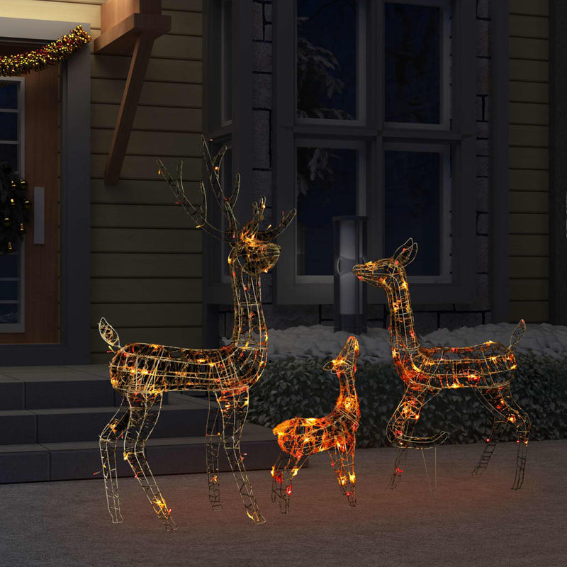 Load image into Gallery viewer, VidaXL Kerstversiering rendierfamilie 300 LED's meerkleurig acryl