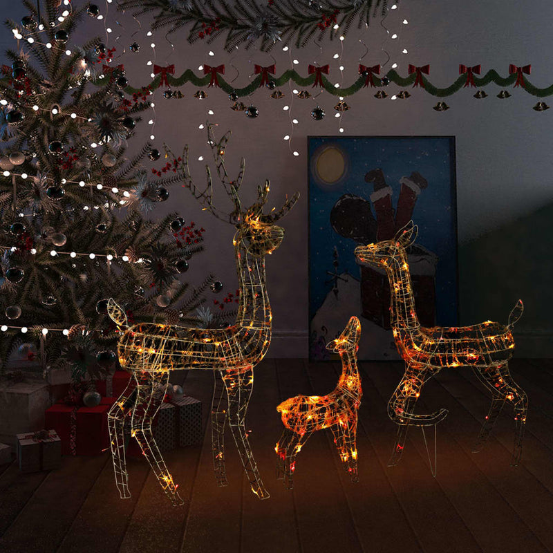 Load image into Gallery viewer, VidaXL Kerstversiering rendierfamilie 300 LED's meerkleurig acryl