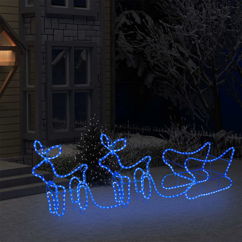Load image into Gallery viewer, Vidaxl buitenkerstversiering rendier en slee 576 led's