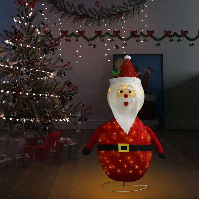 Load image into Gallery viewer, Vidaxl decoratieve kerstman led luxe stof 120 cm