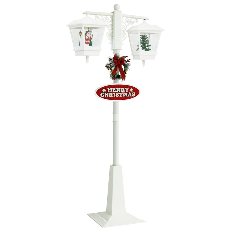 Load image into Gallery viewer, Vidaxl straatlantaarn met kerstman 81x40x188 cm pvc wit en rood