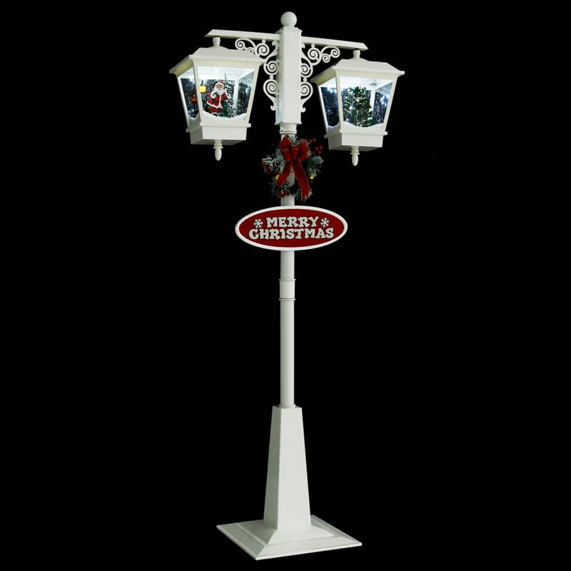 Load image into Gallery viewer, Vidaxl straatlantaarn met kerstman 81x40x188 cm pvc wit en rood