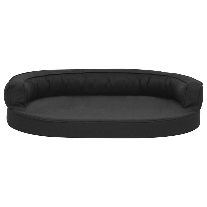 Load image into Gallery viewer, Vidaxl hondenbed ergonomisch linnen-look 75x53 cm zwart