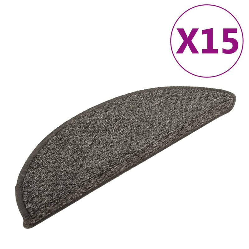 Load image into Gallery viewer, Vidaxl trapmatten 15 st 56x17x3 cm antracietkleurig