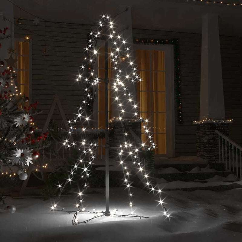 Afbeelding laden in galerijviewer, Vidaxl kegelkerstboom 160 led's binnen en buiten 78x120 cm