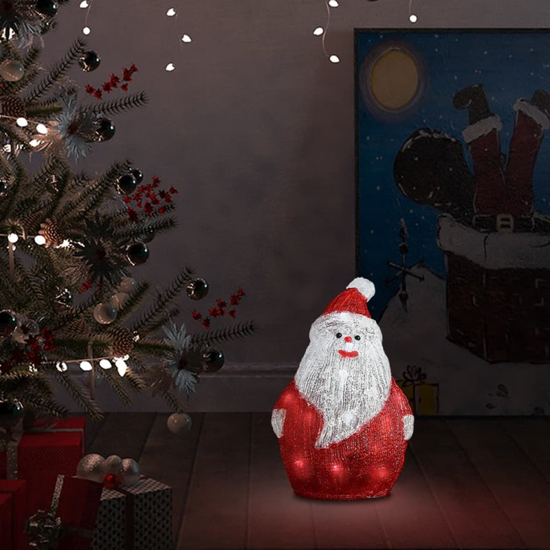 Load image into Gallery viewer, Vidaxl kerstfiguur kerstman led binnen en buiten 28 cm acryl