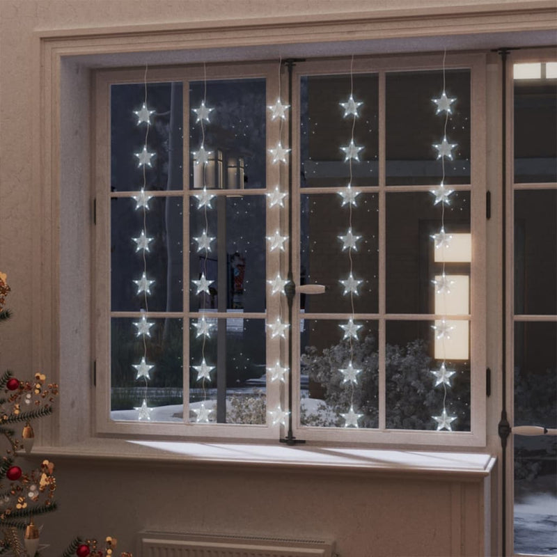 Load image into Gallery viewer, Vidaxl lichtsnoergordijn sterren met 200 led's en 8 functies koudwit
