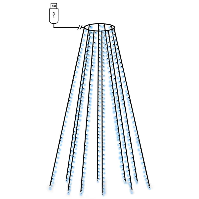 Load image into Gallery viewer, Vidaxl kerstboomverlichting met 500 led's blauw binnen buiten 500 cm