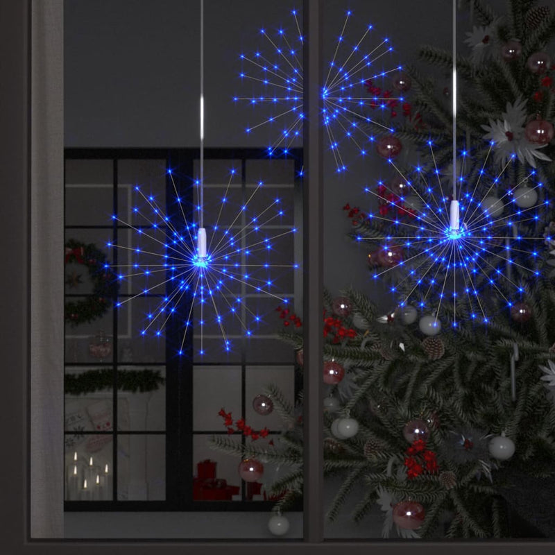 Load image into Gallery viewer, VidaXL 10 st Kerstverlichting vuurwerk 1400 LED's buiten 20 cm blauw